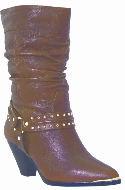 Dingo DI654 for $99.99 Ladies Emma Collection Fashion Boot with Chocolate Pigskin Leather Foot and a Fashion Toe